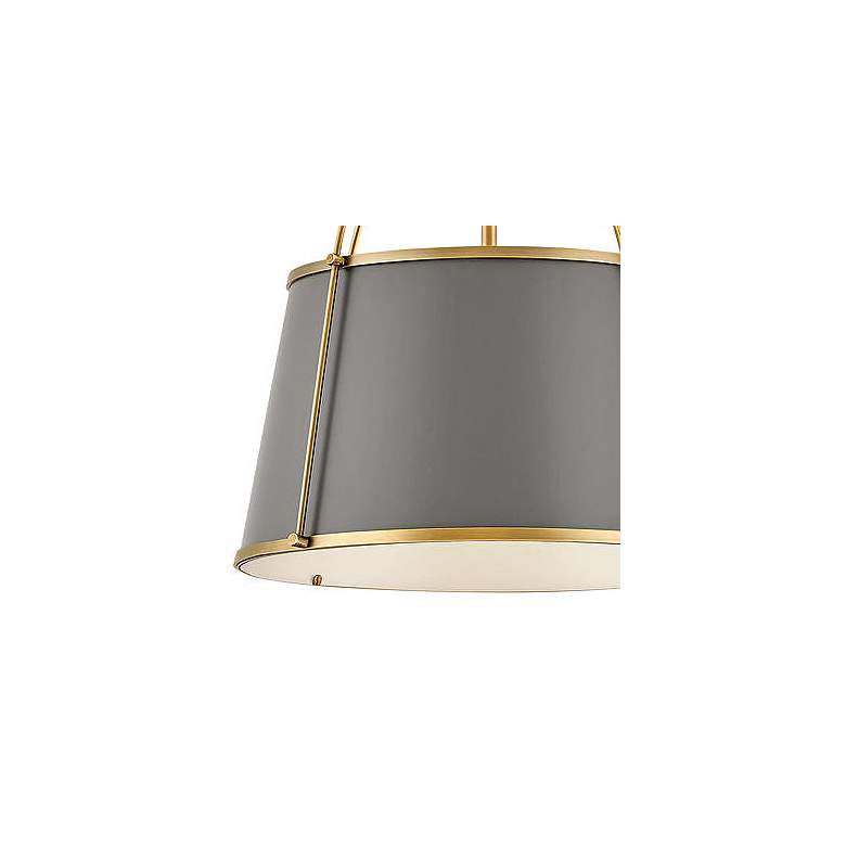 Image 2 Hinkley Clarke 16 1/4" Wide Brass and Gray Pendant Light more views
