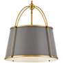 5_Hinkley Clarke 16 1/4" Wide Brass and Gray Pendant Light more views