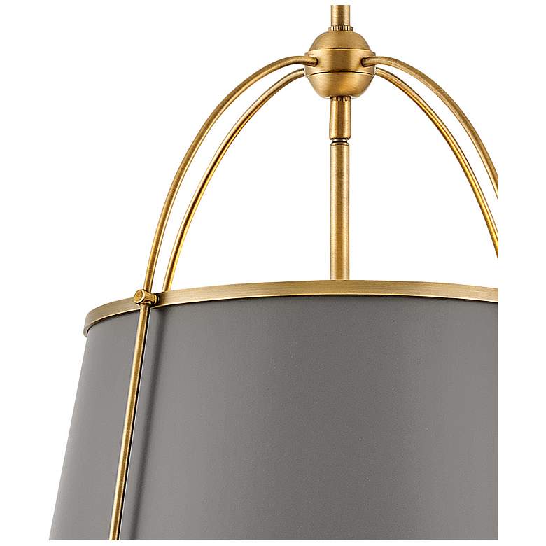 Image 6 Hinkley Clarke 16 1/4" Wide Brass and Gray Pendant Light more views