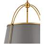 6_Hinkley Clarke 16 1/4" Wide Brass and Gray Pendant Light more views