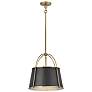 2_Hinkley Clarke 16 1/4" Wide Brass Black Drum Pendant Light more views
