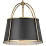 5_Hinkley Clarke 16 1/4" Wide Brass Black Drum Pendant Light more views