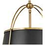 6_Hinkley Clarke 16 1/4" Wide Brass Black Drum Pendant Light more views