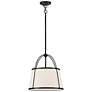 2_Hinkley Clarke 16 1/4"W Black Pendant Light w/ Linen Shade more views