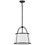 4_Hinkley Clarke 16 1/4"W Black Pendant Light w/ Linen Shade more views