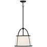5_Hinkley Clarke 16 1/4"W Black Pendant Light w/ Linen Shade more views