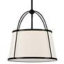 6_Hinkley Clarke 16 1/4"W Black Pendant Light w/ Linen Shade more views