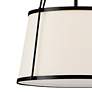 Hinkley Clarke 16 1/4"W Black Pendant Light w/ Linen Shade