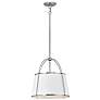 1_Hinkley Clarke 16 1/4"W Polished Nickel Drum Pendant Light