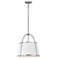 Hinkley Clarke 16 1/4"W Polished Nickel Drum Pendant Light