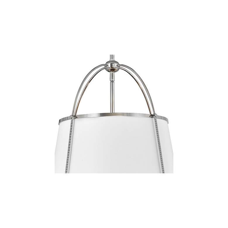 Image 2 Hinkley Clarke 16 1/4"W Polished Nickel Drum Pendant Light more views