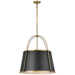 Hinkley Clarke 24 1/2" Wide Warm Brass and Black Pendant Light