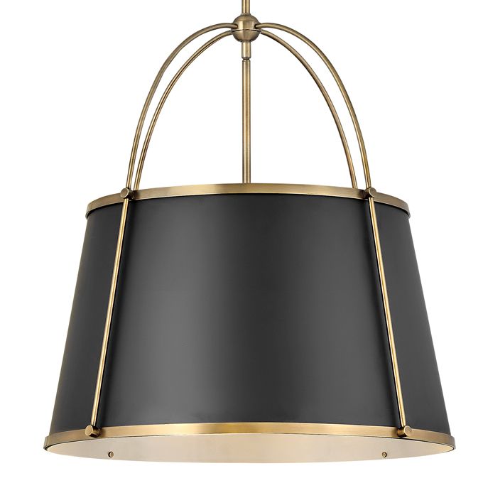 Image 6 Hinkley Clarke 24 1/2" Wide Warm Brass and Black Pendant Light more views