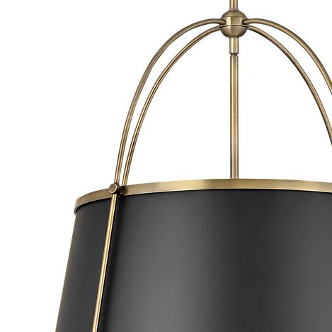 Image 7 Hinkley Clarke 24 1/2" Wide Warm Brass and Black Pendant Light more views
