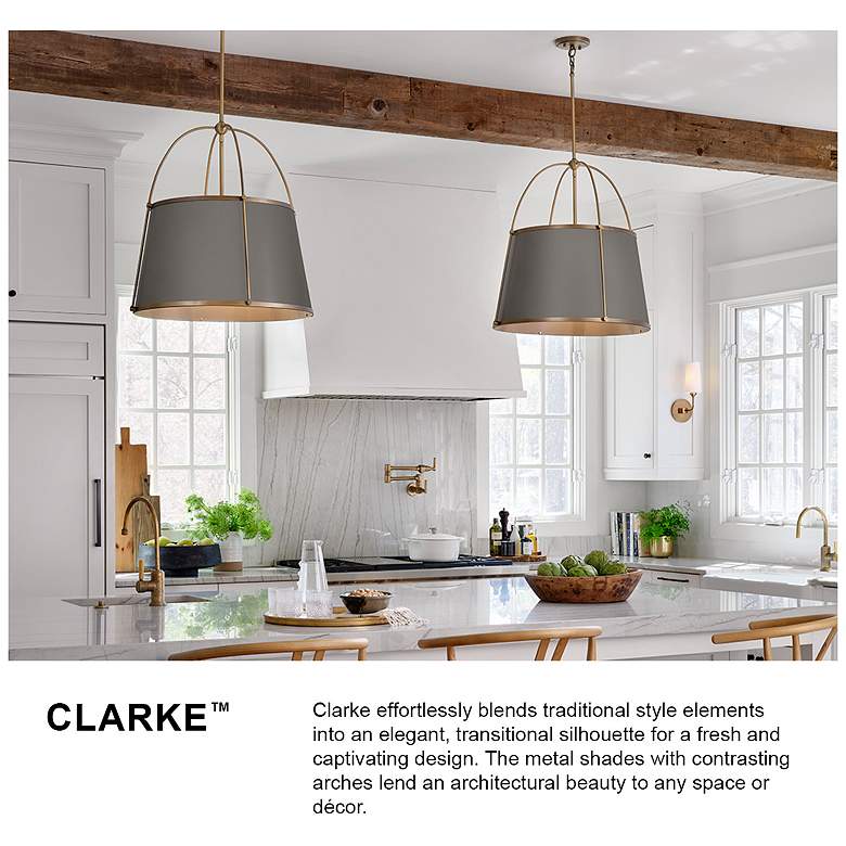 Image 5 Hinkley Clarke 24 1/2" Wide Warm Brass Pendant Light more views
