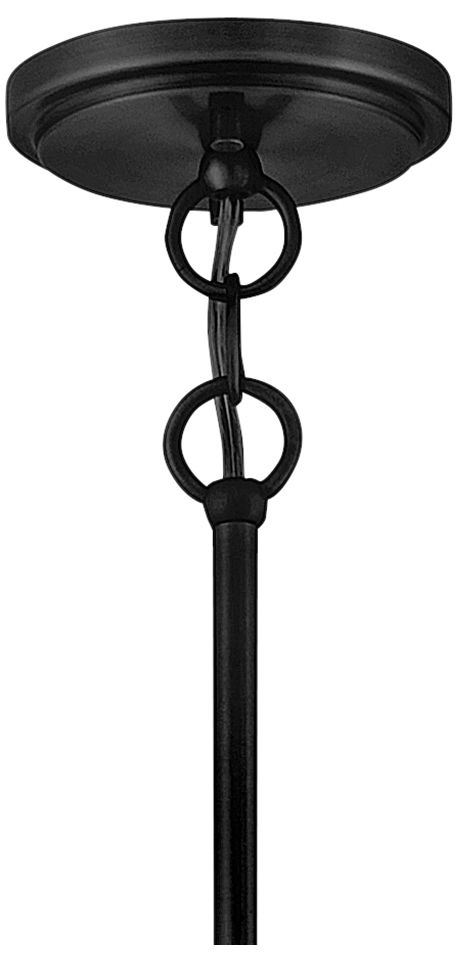 Hinkley Clarke 24 1/2"W Black Pendant Light w/ Linen Shade