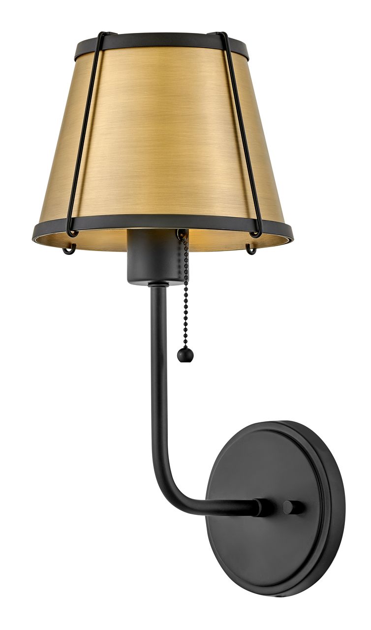 Image 4 Hinkley Clarke Medium Single Light Sconce 15.75" Black more views