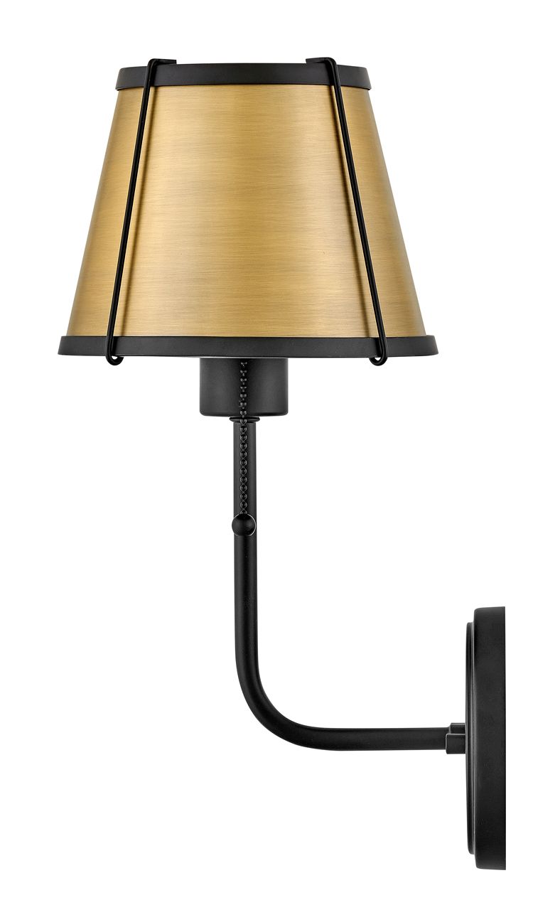 Image 6 Hinkley Clarke Medium Single Light Sconce 15.75" Black more views