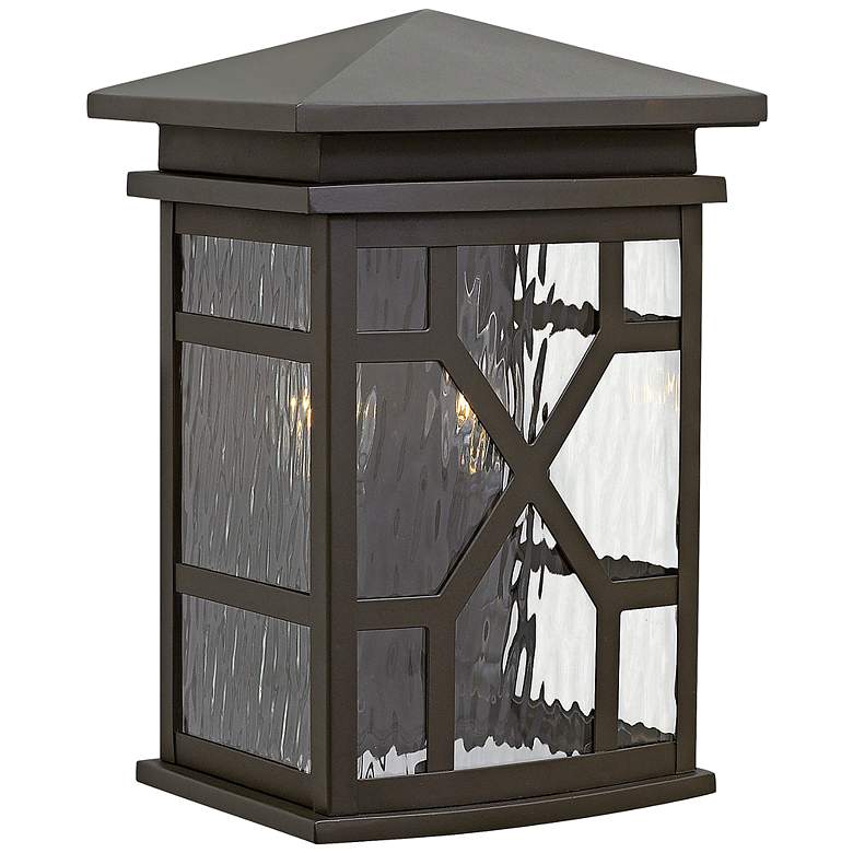 Image 1 Hinkley Clayton 12 1/2 inch High Oil-Rubbed Bronze Outdoor Wall Light