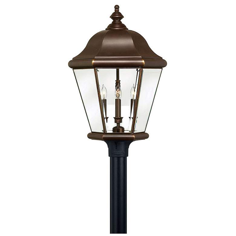 Image 1 Hinkley Clifton Park 26.5 inch High Copper Bronze Lantern Post Light