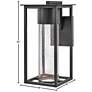 4_Hinkley Coen 16" High Black LED Outdoor Lantern Wall Light more views