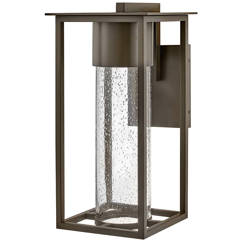 Image 4 Hinkley Coen 16" Rectangular Oil-Rubbed Bronze LED Outdoor Wall Light more views