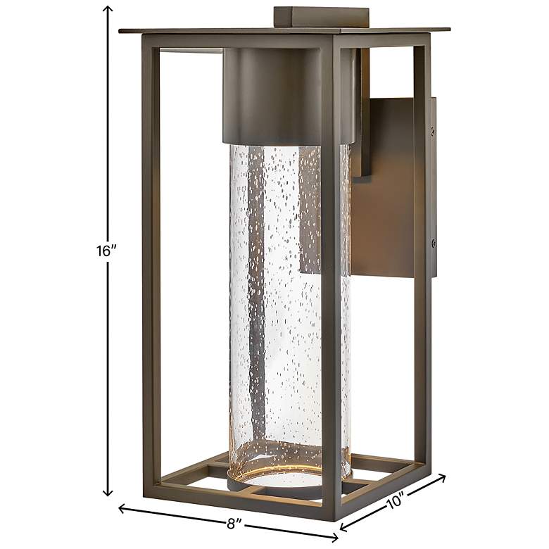 Image 5 Hinkley Coen 16" Rectangular Oil-Rubbed Bronze LED Outdoor Wall Light more views