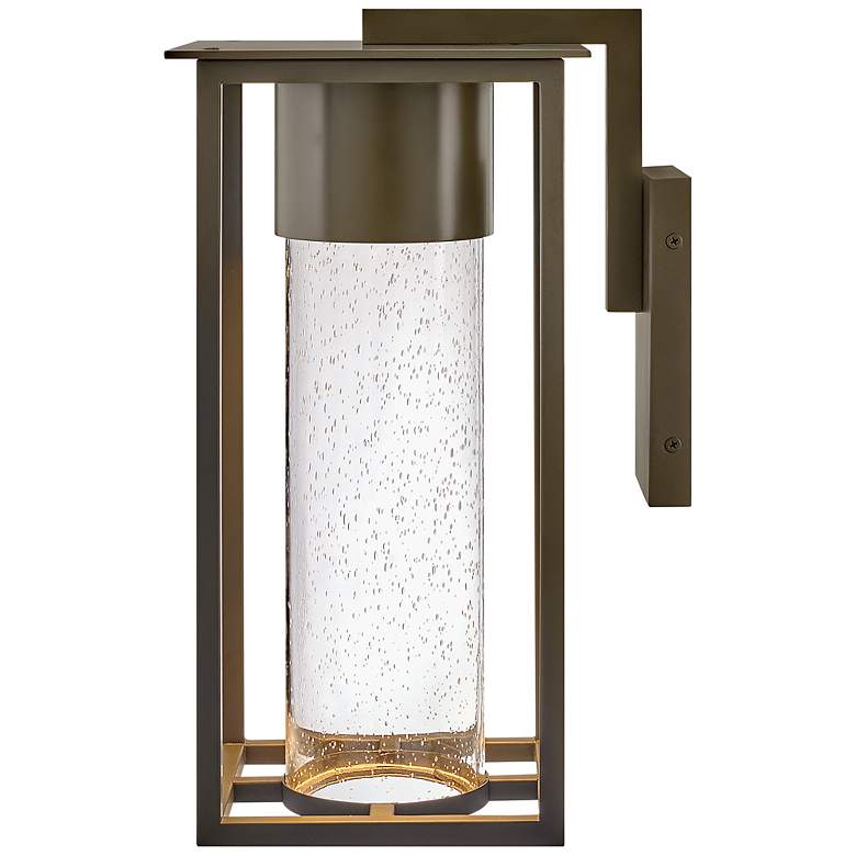 Image 6 Hinkley Coen 16" Rectangular Oil-Rubbed Bronze LED Outdoor Wall Light more views