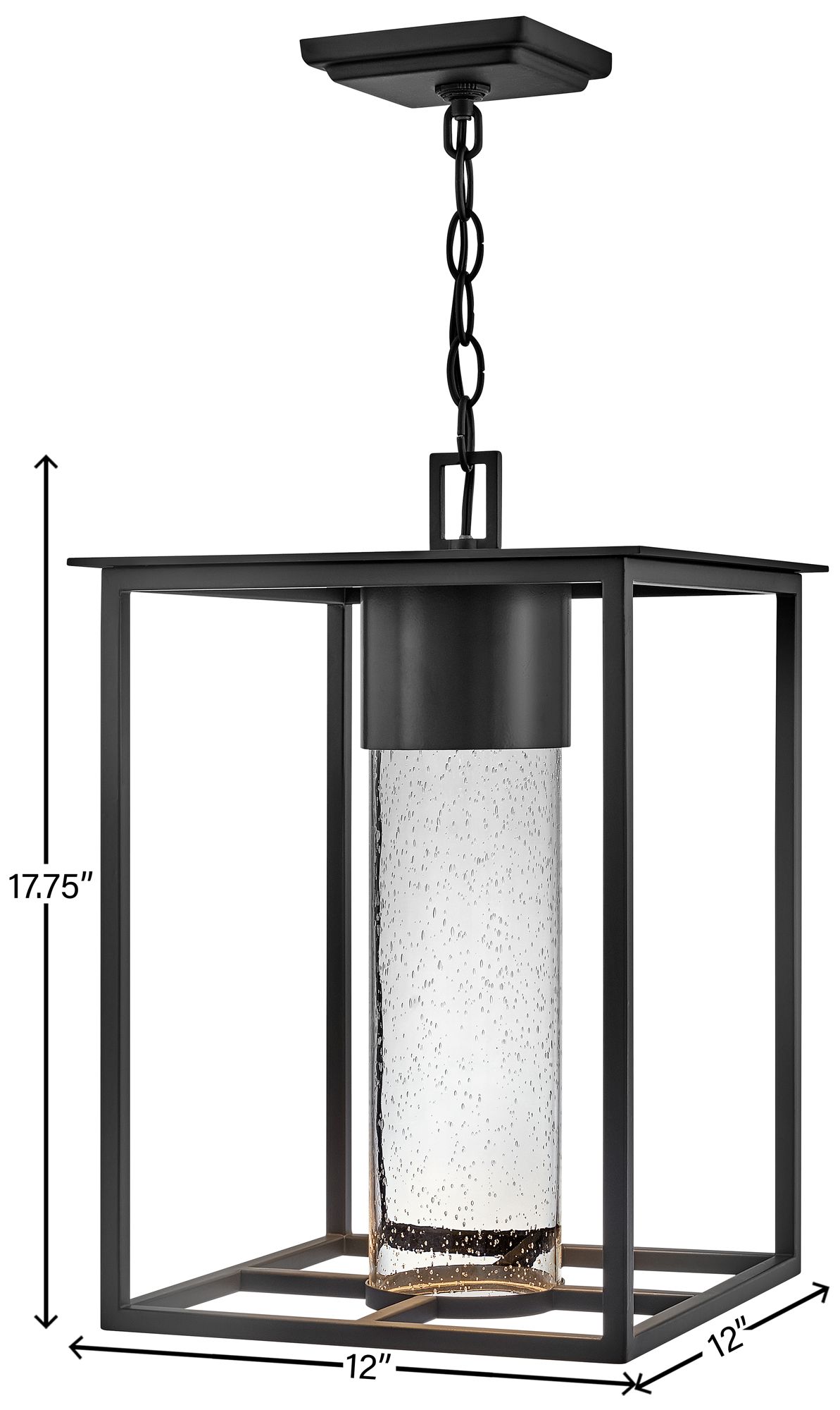 Hinkley Coen 17 3/4" High Black LED Outdoor Hanging Light