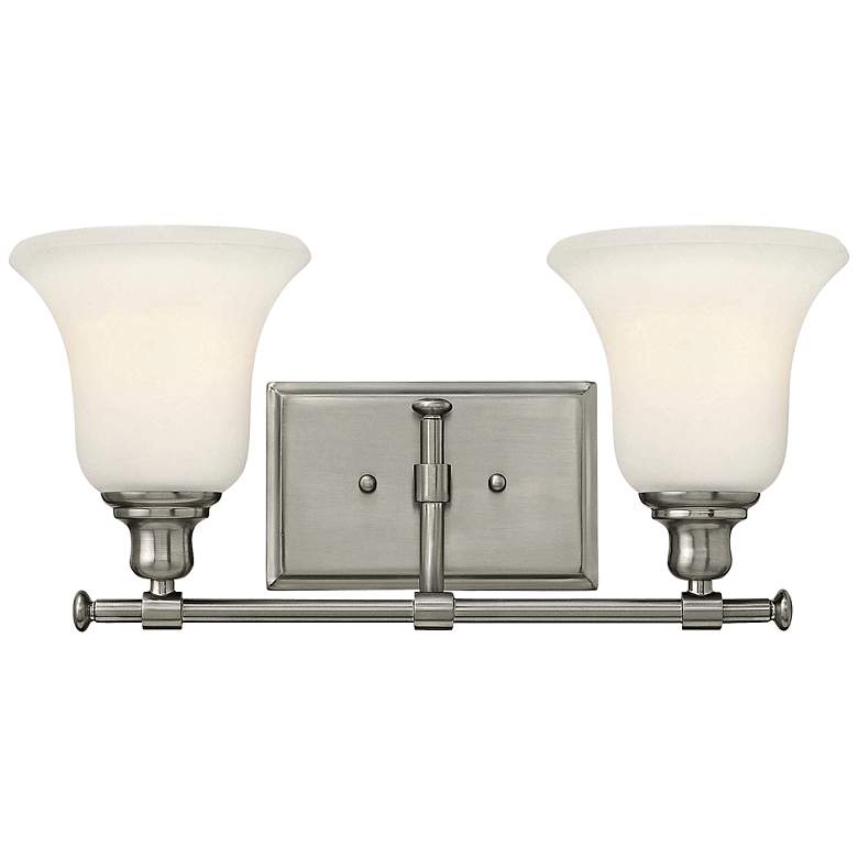 Image 1 Hinkley Colette 16 1/2"W Brushed Nickel 2-Light Bath Light