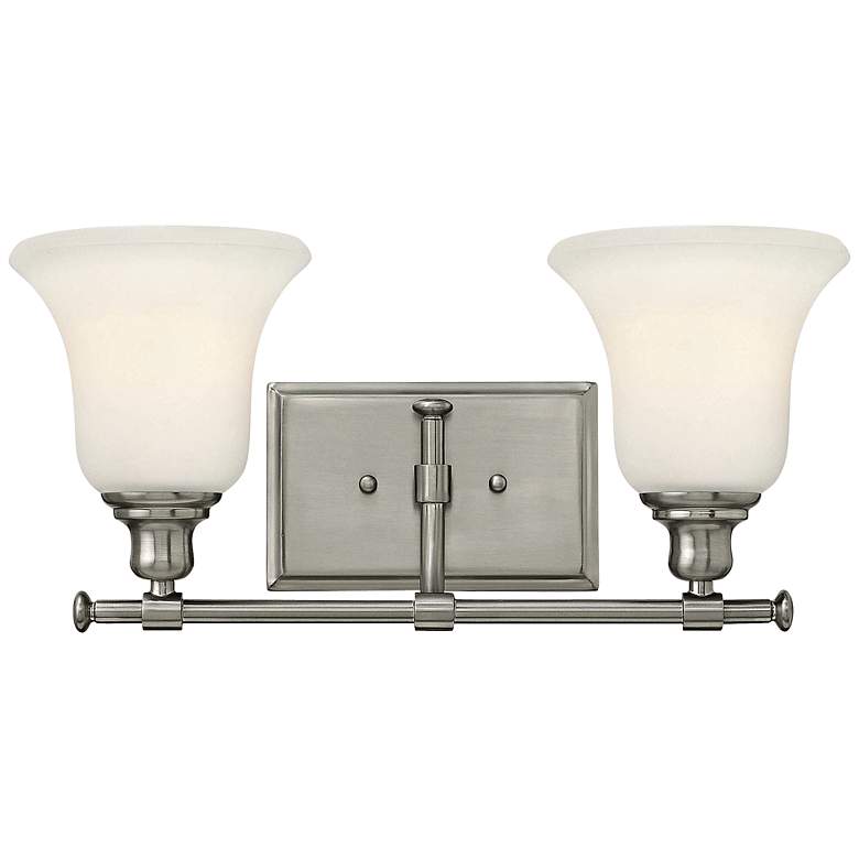 Image 1 Hinkley Colette 16 1/2 inchW Brushed Nickel 2-Light Bath Light