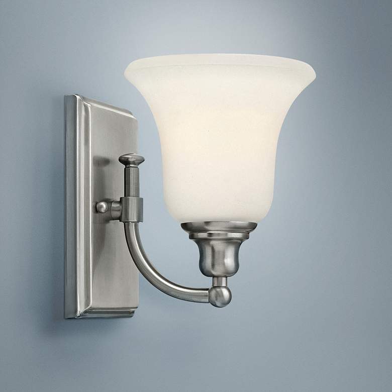 Image 1 Hinkley Colette 8 1/4" High Brushed Nickel Wall Sconce
