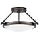 Hinkley Collier 15 1/4" Wide Black Oxide Ceiling Light
