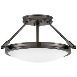 Hinkley Collier 15 1/4" Wide Black Oxide Ceiling Light