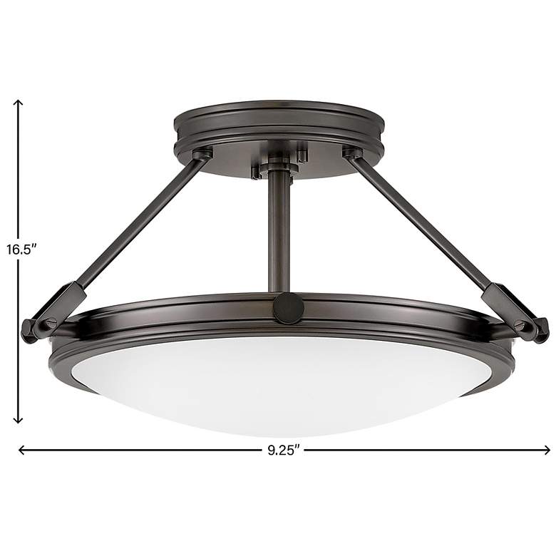 Image 3 Hinkley Collier 15 1/4" Wide Black Oxide Ceiling Light more views