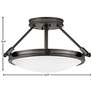 3_Hinkley Collier 15 1/4" Wide Black Oxide Ceiling Light more views