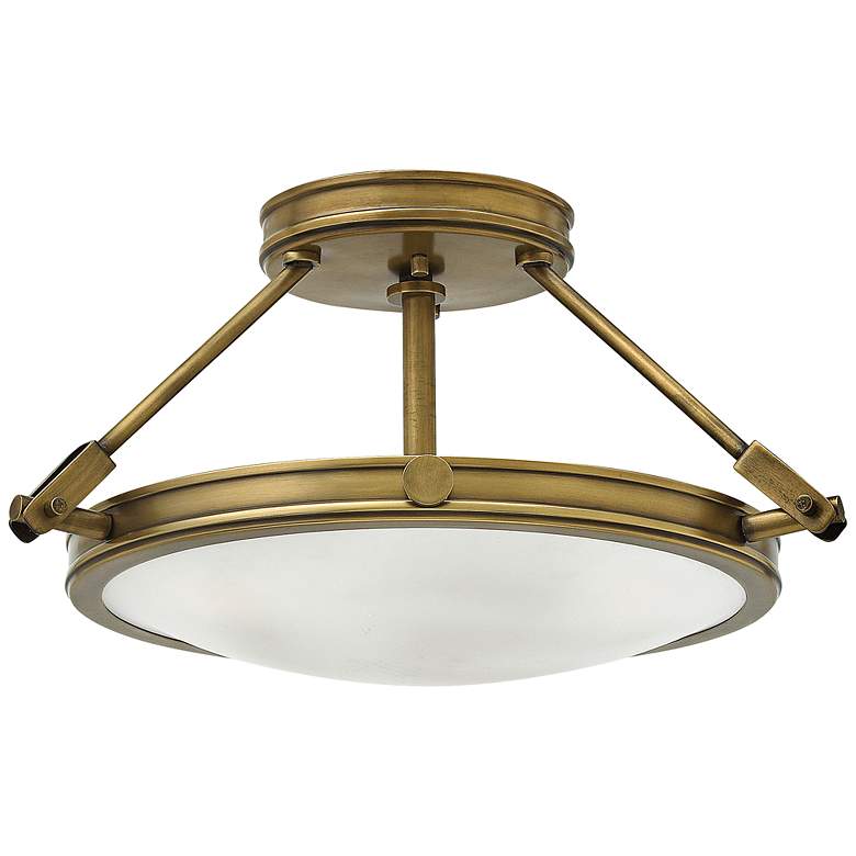 Image 2 Hinkley Collier 16 1/2 inch Semi-Flush Mount Heritage Brass Ceiling Light