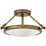2_Hinkley Collier 16 1/2" Semi-Flush Mount Heritage Brass Ceiling Light