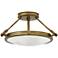 Hinkley Collier 16 1/2" Semi-Flush Mount Heritage Brass Ceiling Light