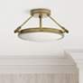 1_Hinkley Collier 16 1/2" Semi-Flush Mount Heritage Brass Ceiling Light