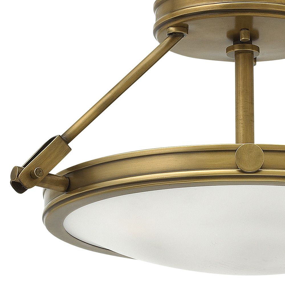 Image 5 Hinkley Collier 16 1/2" Semi-Flush Mount Heritage Brass Ceiling Light more views
