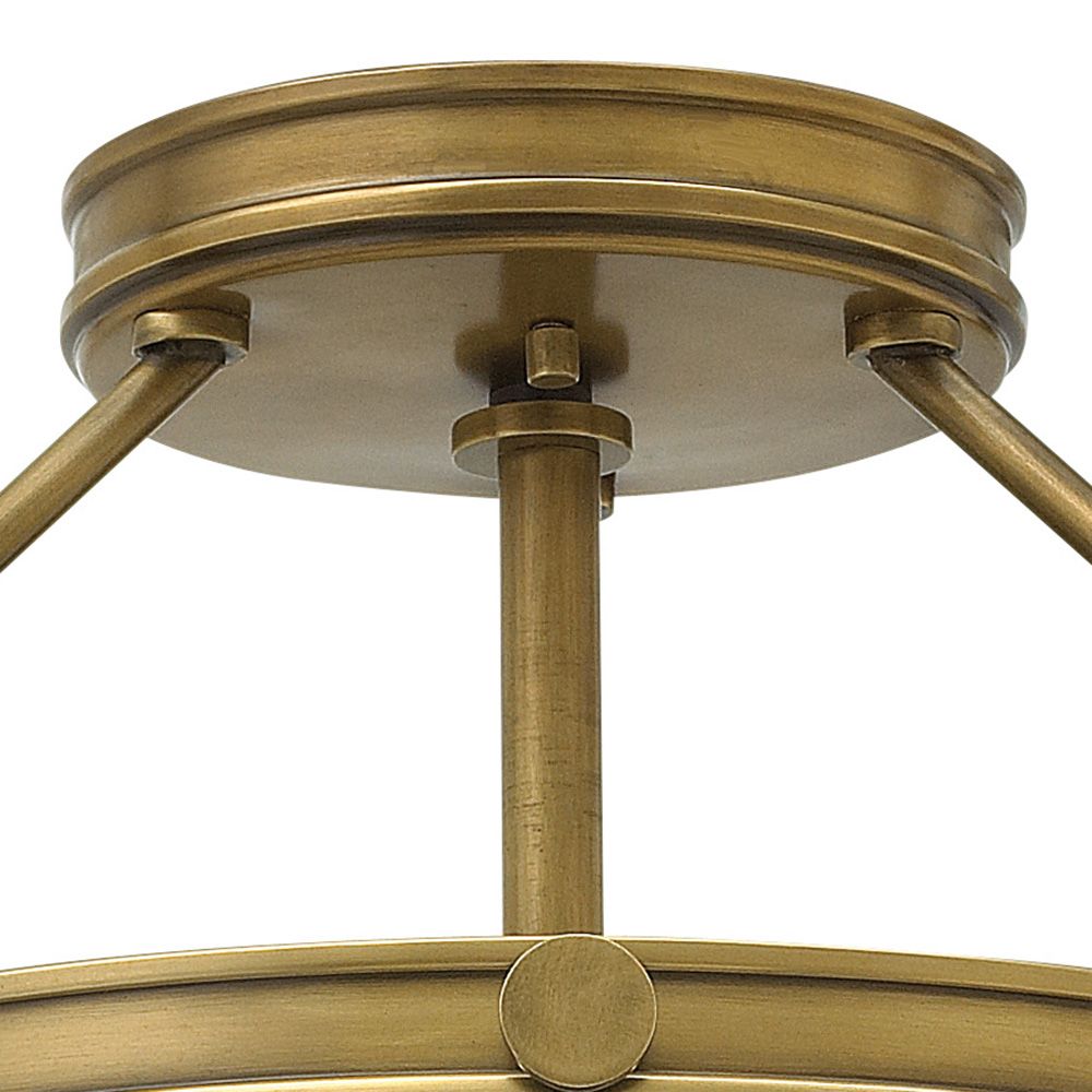 Image 6 Hinkley Collier 16 1/2" Semi-Flush Mount Heritage Brass Ceiling Light more views