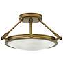 Hinkley Collier 16 1/2" Wide Heritage Brass Ceiling Light