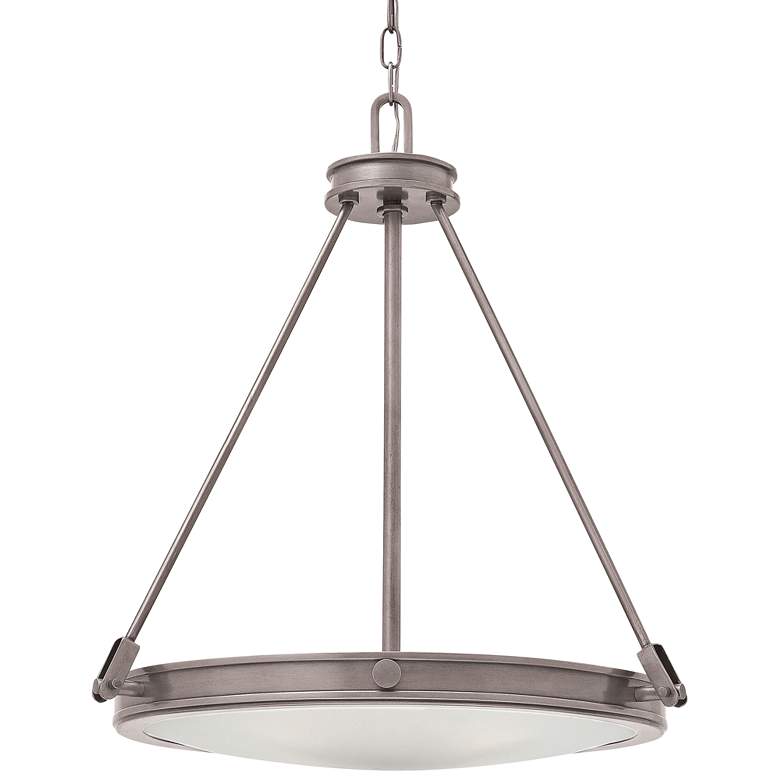 Image 2 Hinkley Collier 21 1/2" Wide Antique Nickel Foyer Pendant