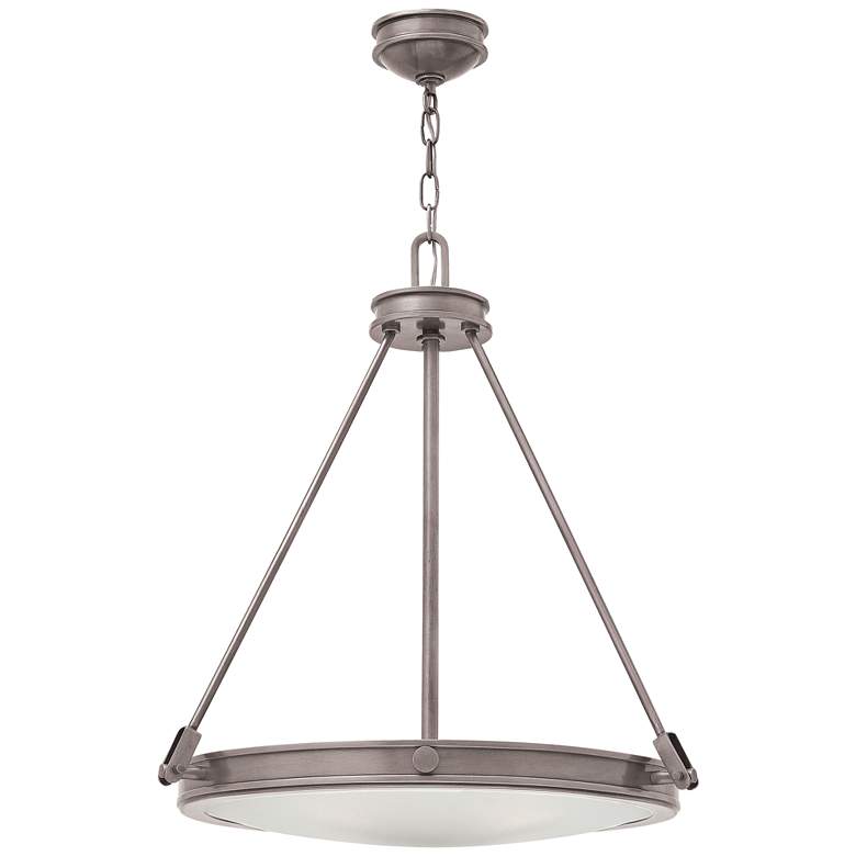 Image 5 Hinkley Collier 21 1/2" Wide Antique Nickel Foyer Pendant more views