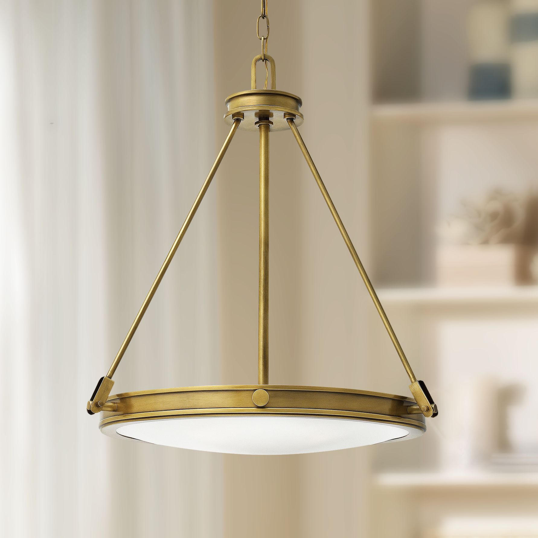 hinkley brass pendant