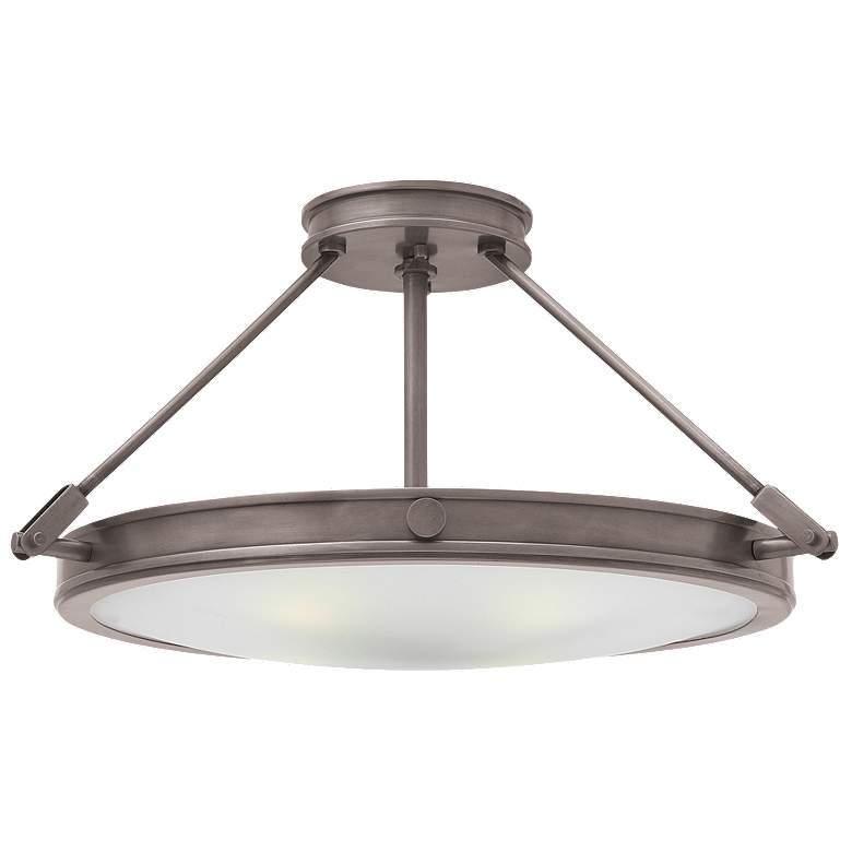 Image 1 Hinkley Collier 22 inch Wide Antique Nickel LED Ceiling Light