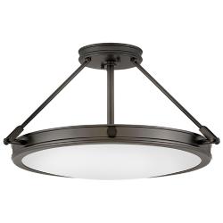 Hinkley Collier 22" Wide Black Oxide Ceiling Light