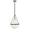 Hinkley Collins 15" Wide Black Oxide Opal Glass Globe Pendant Light