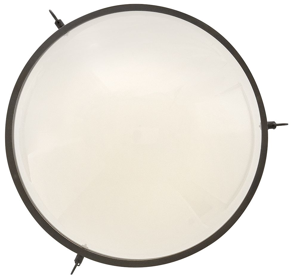 Hinkley Collins 15" Wide Black Oxide Opal Glass Globe Pendant Light